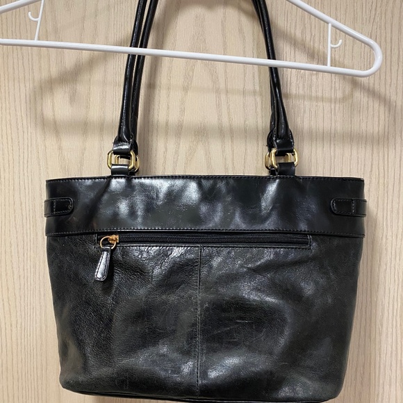Gianni Bernini Black Leather Shoulder Bag . - Picture 6 of 11